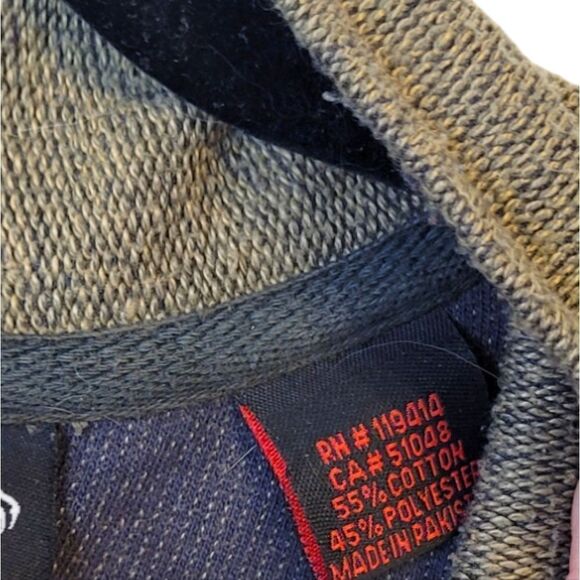 Wolverine Olive Green Henley Thick Knit Shirt - Picture 4 of 6